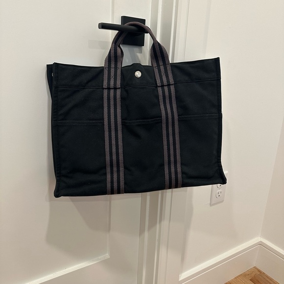 Hermes Black and Gray Tote Bag - Picture 1 of 11